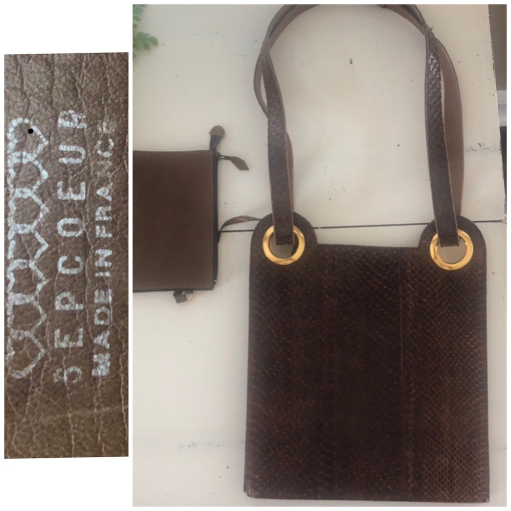 SALE 🎉Sepcoeur Made in France snake skin purse